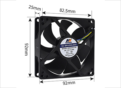 散熱風(fēng)扇 HD9225U12B 9025 9cm12V雙滾珠四線PWM調(diào)速變頻器
